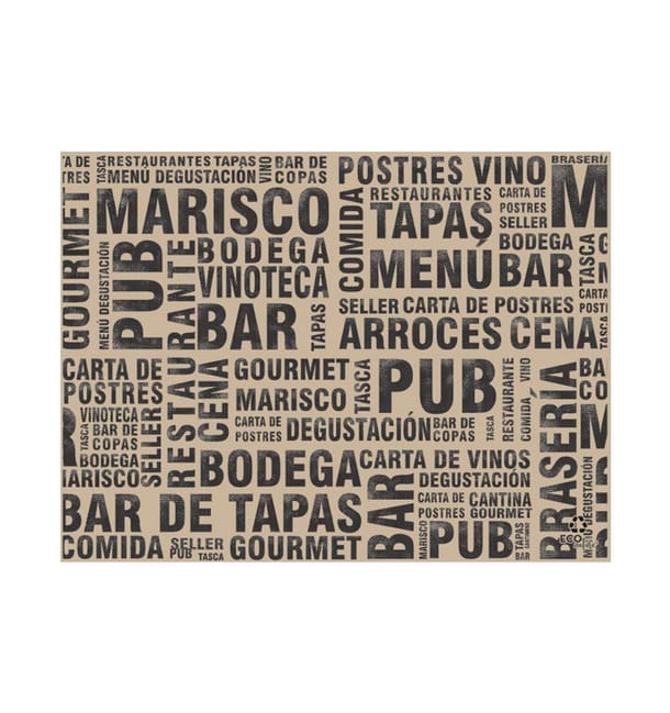 Mantel Individual de Papel Kraft "Gourmet" 30x40cm 40g/m² (1.000 Uds) Mantel Individual de Papel Kraft "Gourmet" 30x40cm 40g/m² (1.000 Uds)