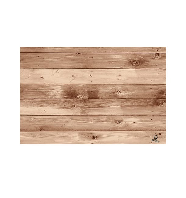 Mantel Individual de Papel Kraft "Madera" 30x40cm 40g/m² (1.000 Uds)