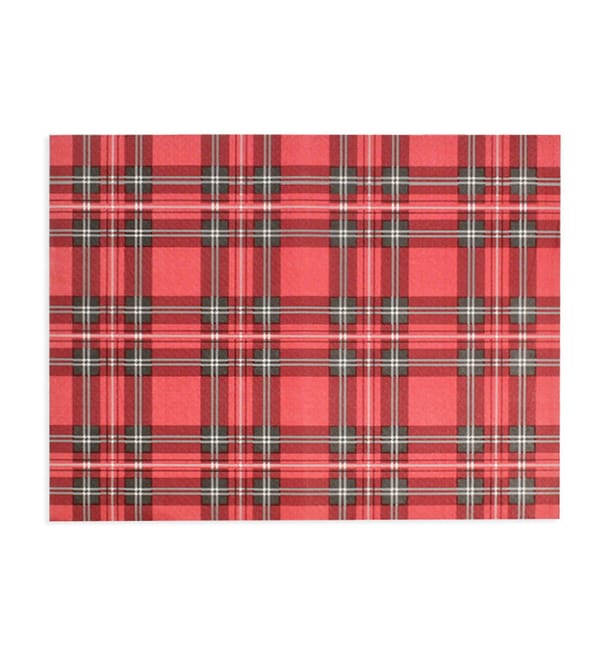 Mantel Individual de Papel Rojo "Glasgow" 30x40cm 40g/m² (1.000 Uds)