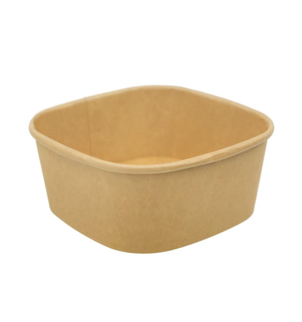 Tarrina Cuadrada de Cartón Kraft 500ml 13x13x5,6cm (50 Uds) Tarrina Cuadrada de Cartón Kraft 500ml 13x13x5,6cm (50 Uds)