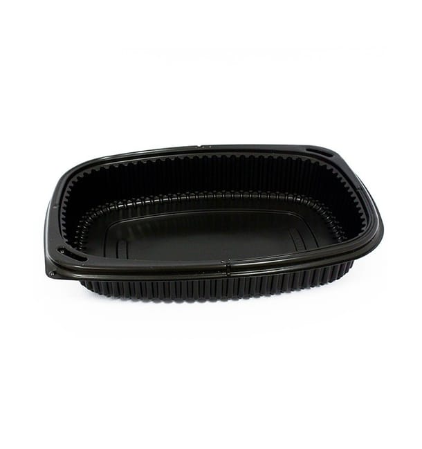Envase Rectangular PP Negro 800ml 215x170x40mm (40 Uds) Envase Rectangular PP Negro 800ml 215x170x40mm (40 Uds)