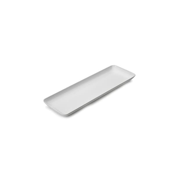 Plato Plastico Rectangular Degustacion Blanco 6x19 cm Plato Plastico Rectangular Degustacion Blanco 6x19 cm