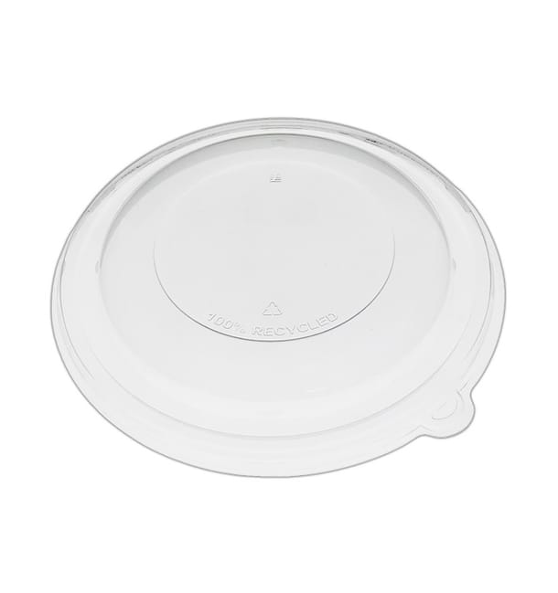 Tapa Cúpula de Plástico rPET Cristal Ø21x3cm (150 Uds) Tapa Cúpula de Plástico rPET Cristal Ø21x3cm (150 Uds)