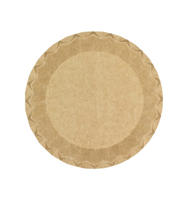 Plato de Cartón Kraft "Flower" Ø18cm 225g/m² (50 Uds) Plato de Cartón Kraft "Flower" Ø18cm 225g/m² (50 Uds)