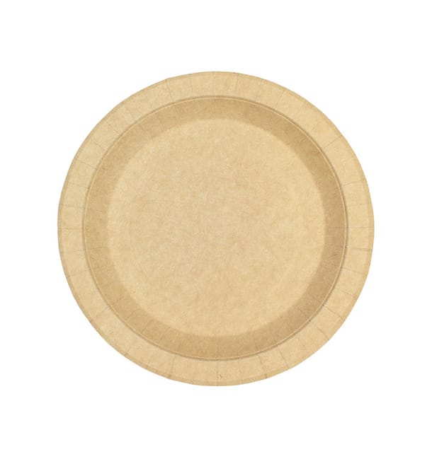 Plato de Cartón Redondo Antigrasa Kraft Ø18cm 245g/m² (50 Uds) Plato de Cartón Redondo Antigrasa Kraft Ø18cm 245g/m² (50 Uds)