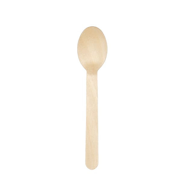 Cuchara de Madera Desechable 16cm (25 Uds) Cuchara de Madera Desechable 16cm (25 Uds)