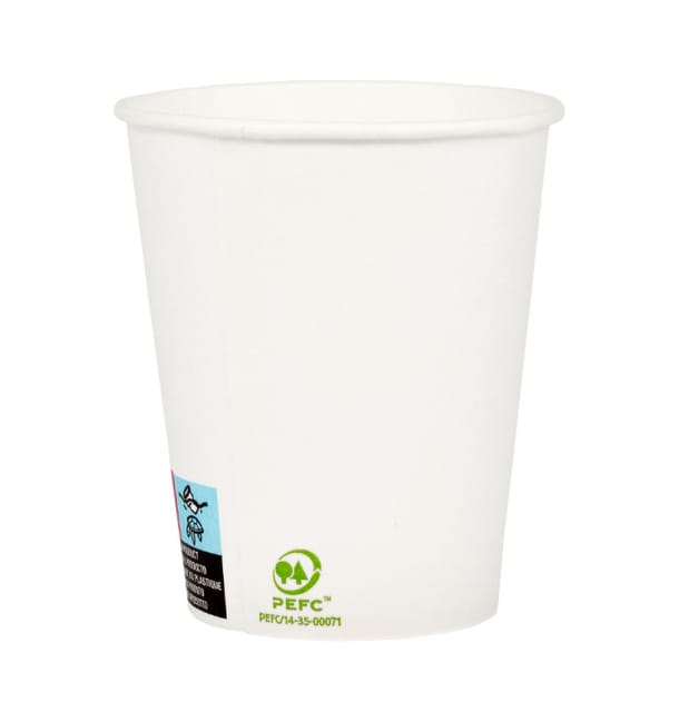 Vaso Cartón 6 Oz/180ml Blanco Ø7,0cm (100 Uds) Vaso Cartón 6 Oz/180ml Blanco Ø7,0cm (100 Uds)
