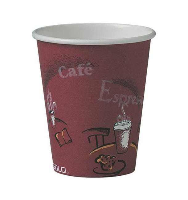 Vaso Cartón 8 Oz/240ml "Bistro" Ø8,0cm (50 Uds)