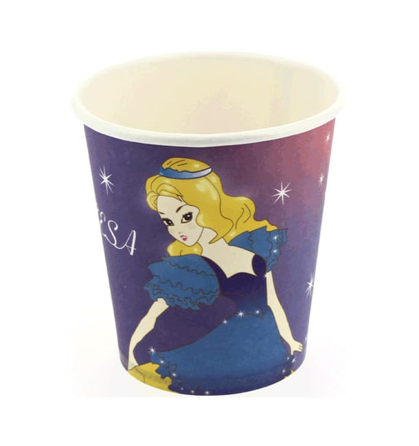 Vaso Carton Diseño Princesas 200ml (25 Uds) Vaso Carton Diseño Princesas 200ml (25 Uds)