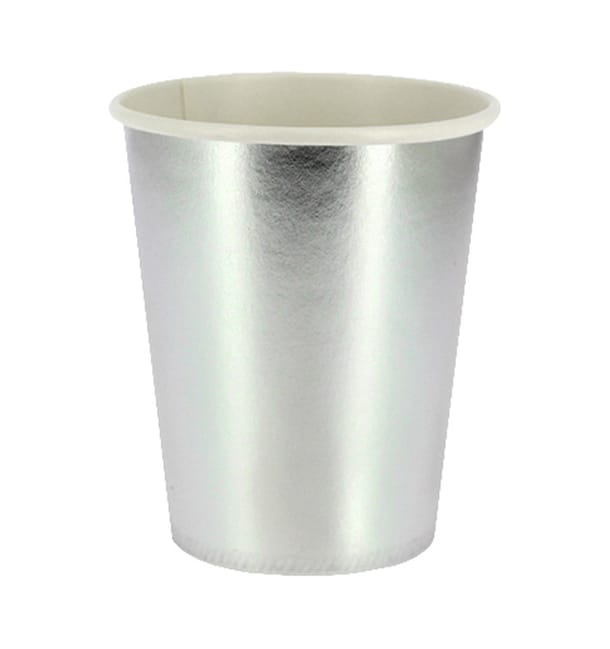 Vaso Cartón 9 Oz/240ml Plata "Party" (10 Uds) Vaso Cartón 9 Oz/240ml Plata "Party" (10 Uds)