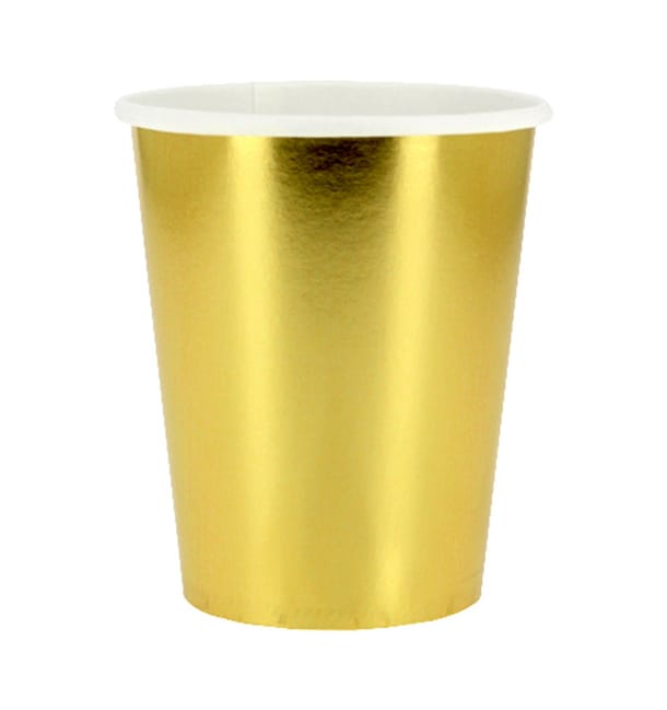 Vaso Cartón 9 Oz/240ml Oro "Party" (300 Uds) Vaso Cartón 9 Oz/240ml Oro "Party" (300 Uds)