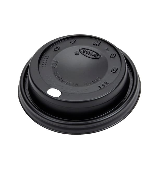 Tapa Travel con Agujero PS para Vaso Foam y Cartón Negra Ø8,1cm (100 Uds) Tapa Travel con Agujero PS para Vaso Foam y Cartón Negra Ø8,1cm (100 Uds)
