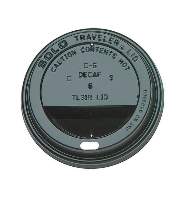 Tapa Travel con Agujero PS para Vaso Cartón Negra Ø8,9cm (100 Uds) Tapa Travel con Agujero PS para Vaso Cartón Negra Ø8,9cm (100 Uds)
