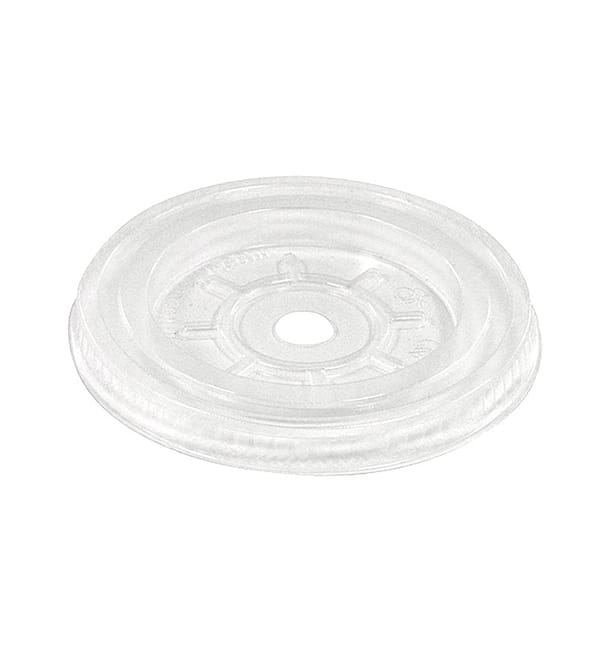 Tapa Plana PLA Transparente con Agujero Ø7,8cm (3000 Uds) Tapa Plana PLA Transparente con Agujero Ø7,8cm (3000 Uds)