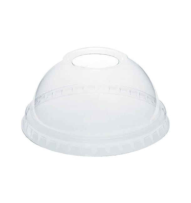 Tapa Cupula Agujero PET para Vaso Transp. Ø78mm (50 Uds) Tapa Cupula Agujero PET para Vaso Transp. Ø78mm (50 Uds)
