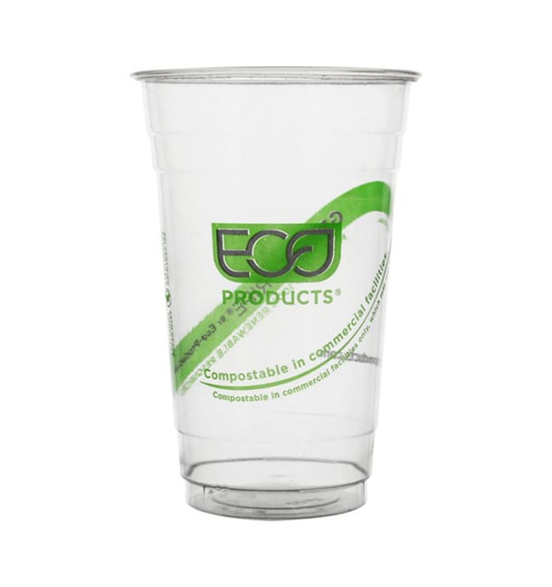 Vaso Almidón de Maíz PLA "Green Stripe" 590ml (50 Uds) Vaso Almidón de Maíz PLA "Green Stripe" 590ml (50 Uds)