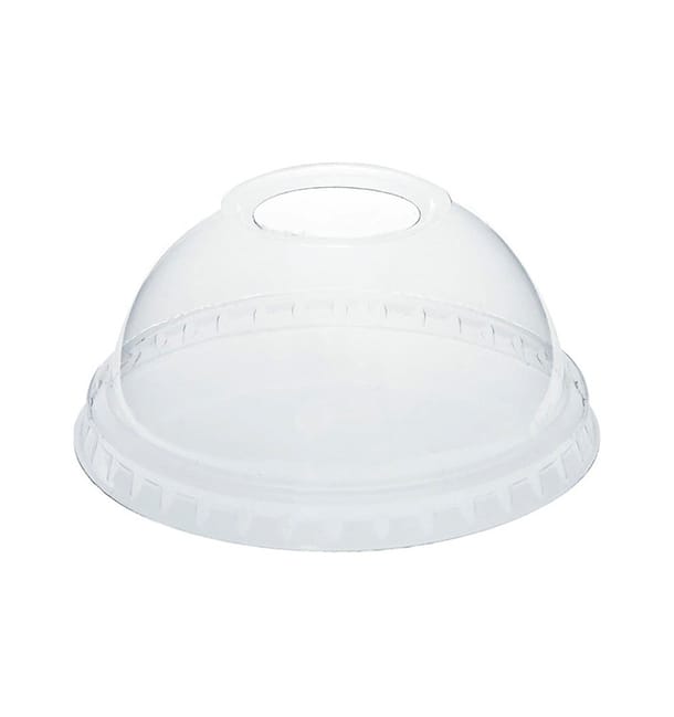 Tapa Cúpula con Agujero PLA Transp. Ø9,5cm (2000 Uds) Tapa Cúpula con Agujero PLA Transp. Ø9,5cm (2000 Uds)
