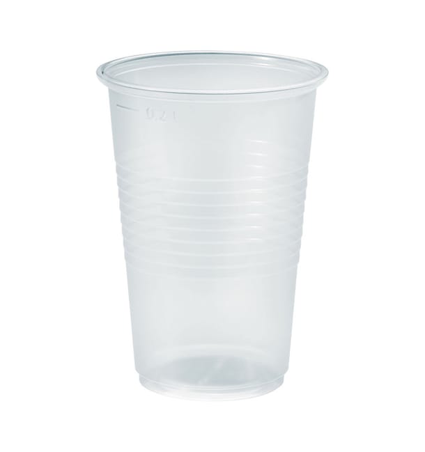 Vaso de Plastico PP Transparente 230ml Ø7,0cm (3000 Uds) Vaso de Plastico PP Transparente 230ml Ø7,0cm (3000 Uds)