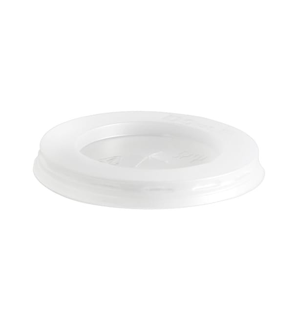 Tapa Plana con Cruz PS Transparente Ø7cm (100 Uds)