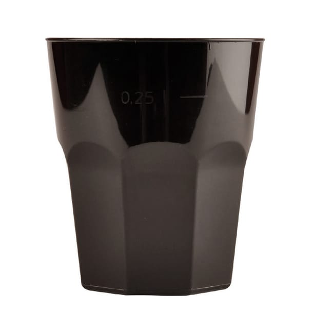 Vaso Plastico para Cocktail Negro PP Ø84mm 270ml (420 Uds) Vaso Plastico para Cocktail Negro PP Ø84mm 270ml (420 Uds)