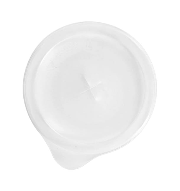 Tapa Plana con Cruz y Lengueta PS Transp. Ø8cm (100 Uds) Tapa Plana con Cruz y Lengueta PS Transp. Ø8cm (100 Uds)