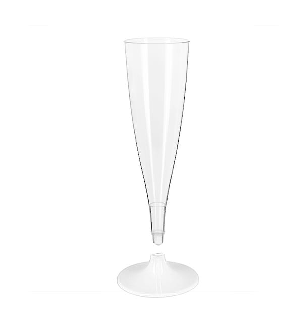 Copa Plástico Reutilizable Cava Pie Blanco 140ml 2P (6 Uds) Copa Plástico Reutilizable Cava Pie Blanco 140ml 2P (6 Uds)