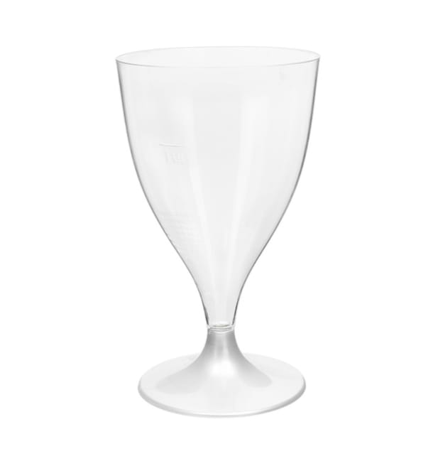Copa Plastico Vino Pie Blanco 200ml 2P (20 Uds) Copa Plastico Vino Pie Blanco 200ml 2P (20 Uds)