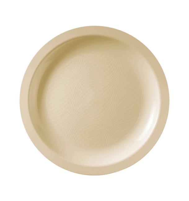 Plato Reutilizable PP Llano Crema Round PPØ18,5cm (50 Uds) Plato Reutilizable PP Llano Crema Round PPØ18,5cm (50 Uds)