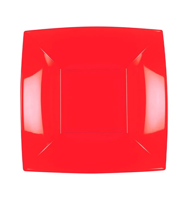 Plato Hondo Reutilizable PP Rojo Nice 18cm (25 Uds) Plato Hondo Reutilizable PP Rojo Nice 18cm (25 Uds)
