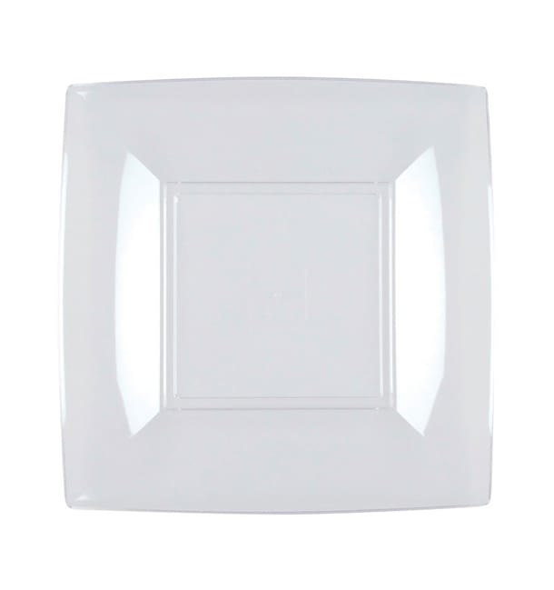 Plato Llano Reutilizable PS Transp. Nice 18cm (25 Uds) Plato Llano Reutilizable PS Transp. Nice 18cm (25 Uds)