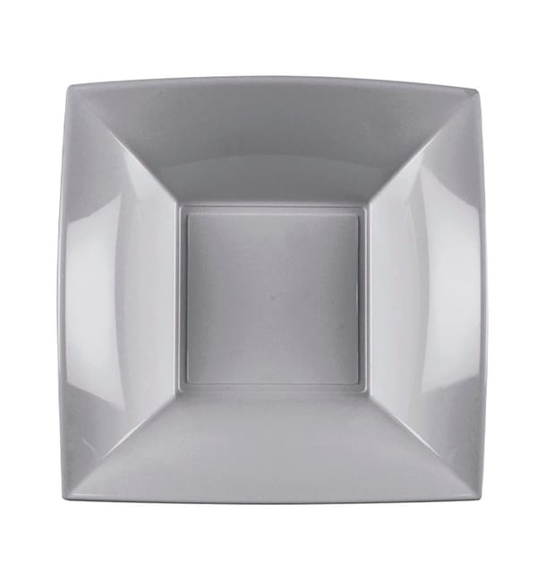 Plato Hondo Reutilizable PP Gris Nice 18cm (300 Uds) Plato Hondo Reutilizable PP Gris Nice 18cm (300 Uds)