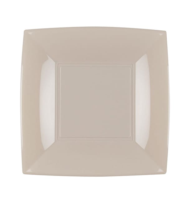 Plato Llano Reutilizable PP Beige Nice 18cm (300 Uds) Plato Llano Reutilizable PP Beige Nice 18cm (300 Uds)