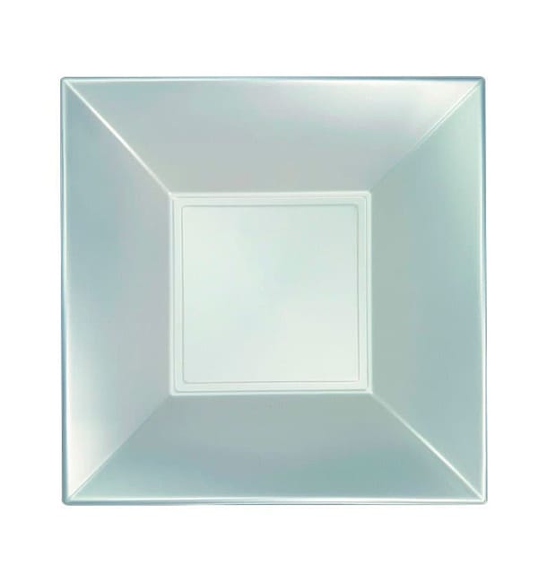 Plato Hondo Reutilizable PP Plata Nice Pearl 18cm (300 Uds) Plato Hondo Reutilizable PP Plata Nice Pearl 18cm (300 Uds)