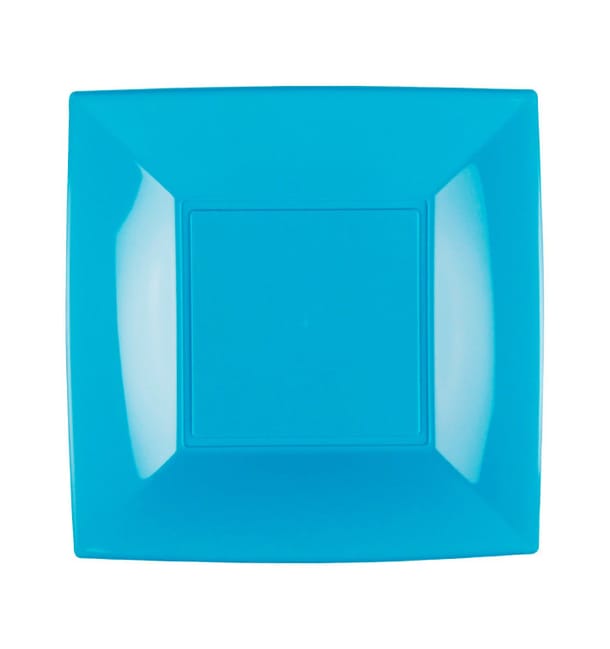 Plato Llano Reutilizable PP Turquesa Nice 23cm (300 Uds) Plato Llano Reutilizable PP Turquesa Nice 23cm (300 Uds)