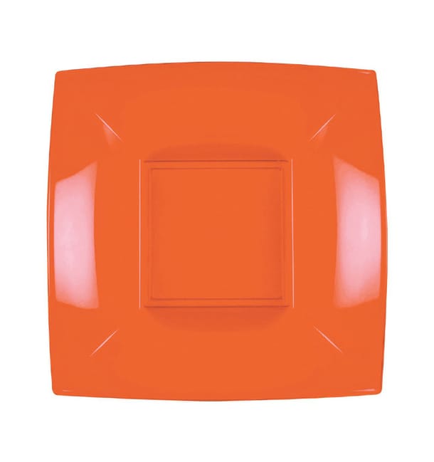 Plato Hondo Reutilizable PP Naranja Nice 18cm (25 Uds) Plato Hondo Reutilizable PP Naranja Nice 18cm (25 Uds)