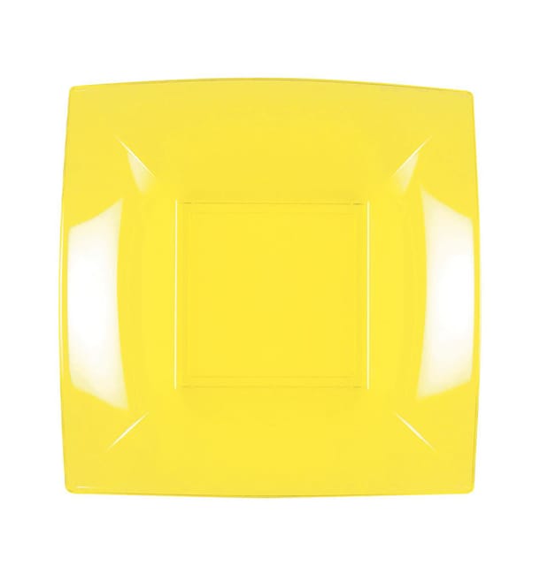 Plato Hondo Reutilizable PP Amarillo Nice 18cm (25 Uds) Plato Hondo Reutilizable PP Amarillo Nice 18cm (25 Uds)