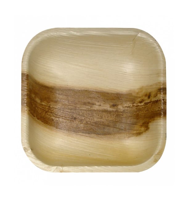 Mini Plato Cuadrado Hoja de Palma 11,5x11,5x1,5cm (25 Uds) Mini Plato Cuadrado Hoja de Palma 11,5x11,5x1,5cm (25 Uds)