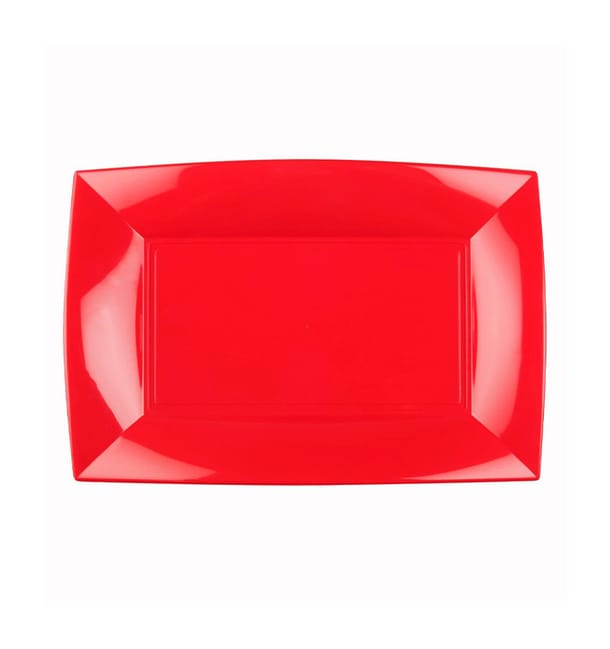 Bandeja Reutilizable PP Rojo Nice 28x19cm (240 Uds) Bandeja Reutilizable PP Rojo Nice 28x19cm (240 Uds)