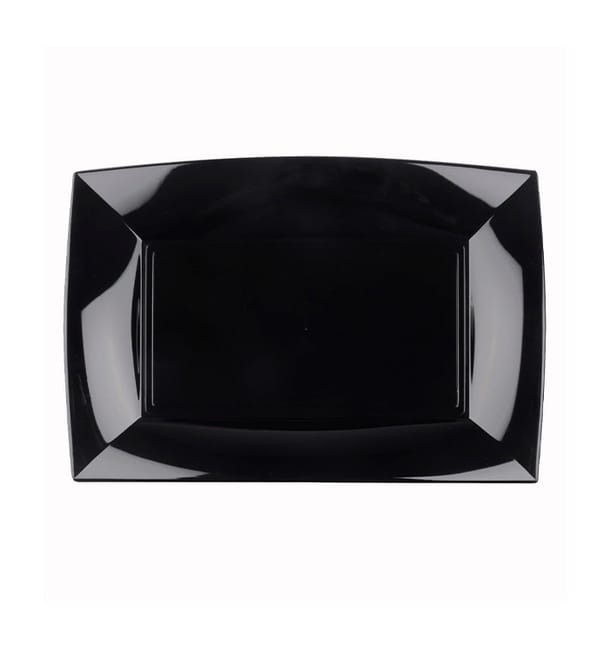 Bandeja Reutilizable PP Negro Nice 28x19cm (240 Uds) Bandeja Reutilizable PP Negro Nice 28x19cm (240 Uds)