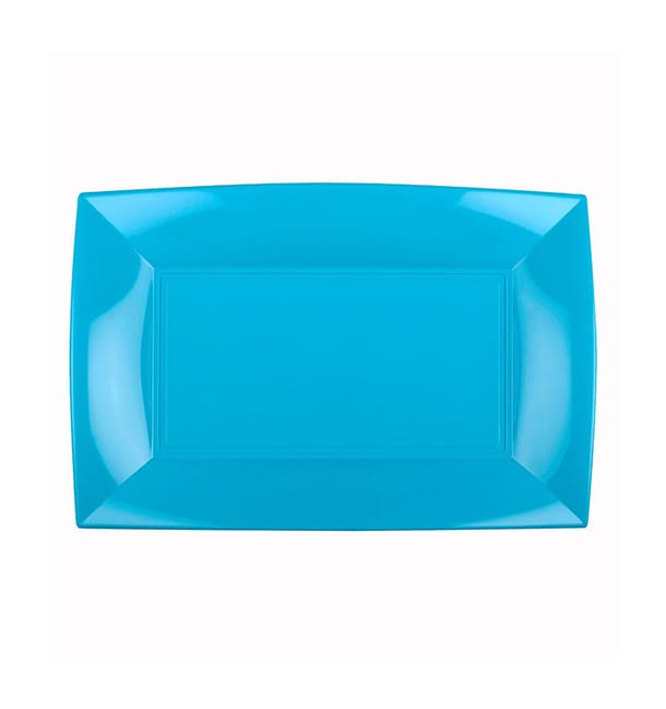 Bandeja Reutilizable PP Turquesa Nice 28x19cm (240 Uds) Bandeja Reutilizable PP Turquesa Nice 28x19cm (240 Uds)