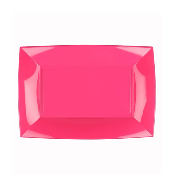 Bandeja Reutilizable PP Fucsia Nice 28x19cm (12 Uds) Bandeja Reutilizable PP Fucsia Nice 28x19cm (12 Uds)