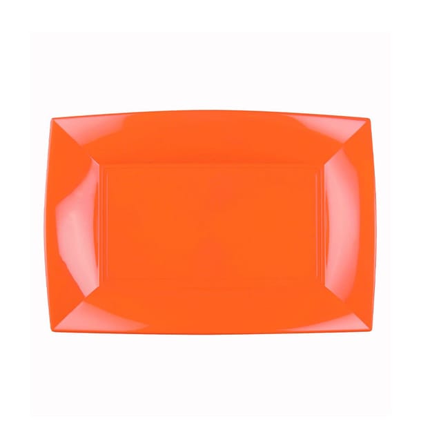 Bandeja Reutilizable PP Naranja Nice 28x19cm (12 Uds) Bandeja Reutilizable PP Naranja Nice 28x19cm (12 Uds)