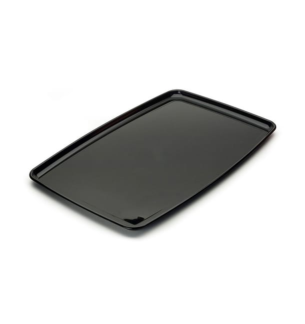 Bandeja Reutilizable PS Rectangular Dura Negro 30x45cm (25 Uds) Bandeja Reutilizable PS Rectangular Dura Negro 30x45cm (25 Uds)