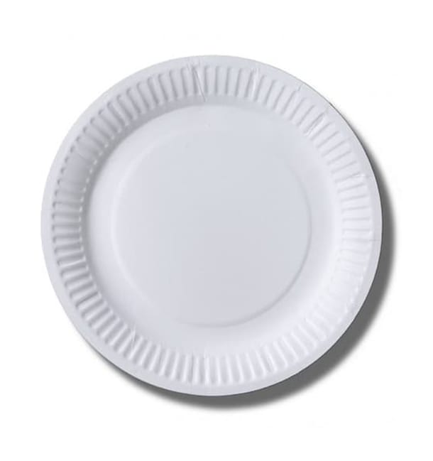 Plato de Papel Biocoated Blanco Ø18 cm (100 Uds) Plato de Papel Biocoated Blanco Ø18 cm (100 Uds)