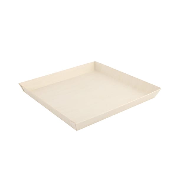 Plato de Madera Cuadrado 23x23x2,5cm 1250ml (100 Uds) Plato de Madera Cuadrado 23x23x2,5cm 1250ml (100 Uds)