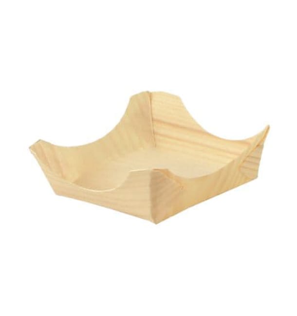 Bandeja de Hojuela de Pino 75x75x30mm (1000 Uds) Bandeja de Hojuela de Pino 75x75x30mm (1000 Uds)