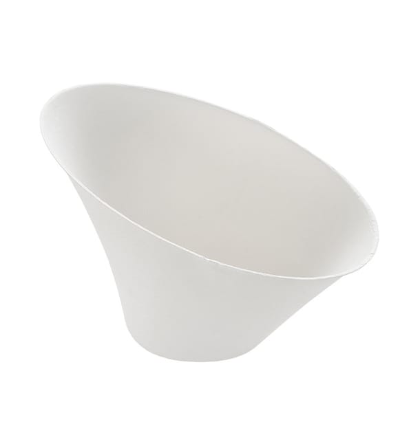 Mini Bol Caña de Azúcar Ovalado Blanco 300ml (500 Uds) Mini Bol Caña de Azúcar Ovalado Blanco 300ml (500 Uds)