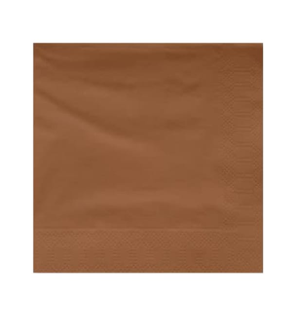 Servilleta Papel Cenefa 20x20 2C Marrón (100 Uds) Servilleta Papel Cenefa 20x20 2C Marrón (100 Uds)