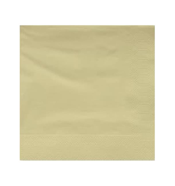 Servilleta Papel Cenefa 20x20 2C Crema (6000 Uds)