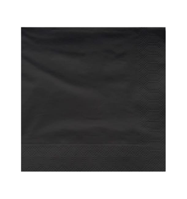 Servilleta de Papel Cenefa 25x25cm 2C Negra (200 Uds) Servilleta de Papel Cenefa 25x25cm 2C Negra (200 Uds)